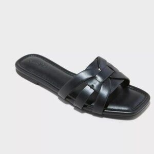 Women's Black Summer Slide Sandals